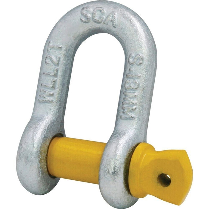 6-25mm Bow Shackles WLL 0.-8.5T Rated 4WD Recovery Tow Car Trailer Yellow