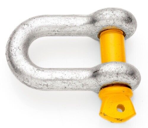 6-25mm Bow Shackles WLL 0.-8.5T Rated 4WD Recovery Tow Car Trailer Yellow