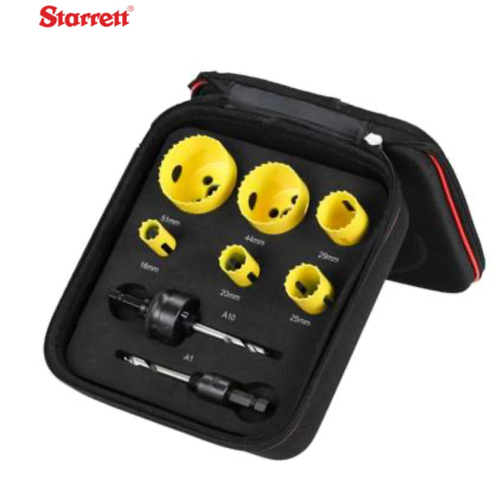 Starrett KCS07011 8 Piece Bi-Metal CSC General Purpose Hole Saw Set Made in UK