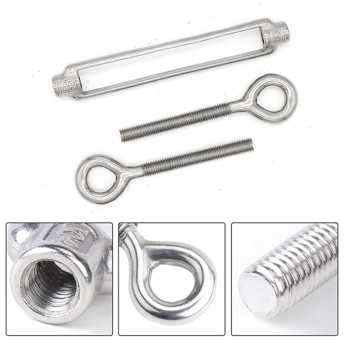 Force pro 316 GRADE Turnbuckles Eye/Eye Stainless Steel 4/5/6/8/10/12mm