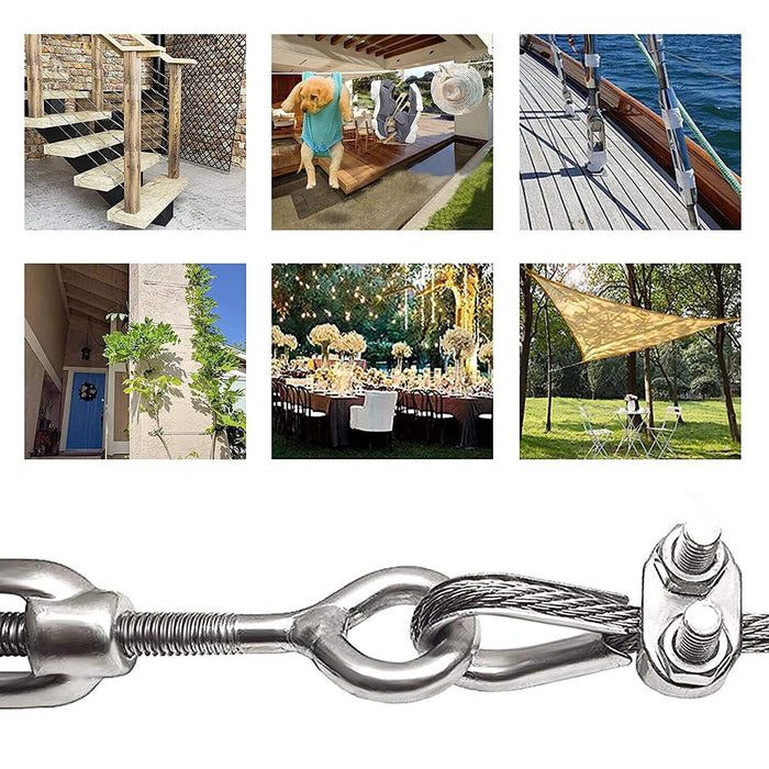 Force pro 316 GRADE Turnbuckles Eye/Eye Stainless Steel 4/5/6/8/10/12mm