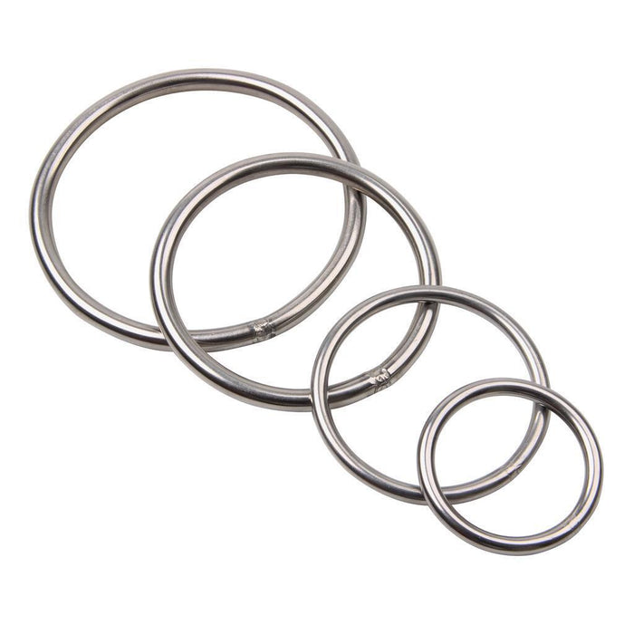 2PC G316 Stainless Steel Round Ring Welded O Rings Marine Grade Shade Sail Boat