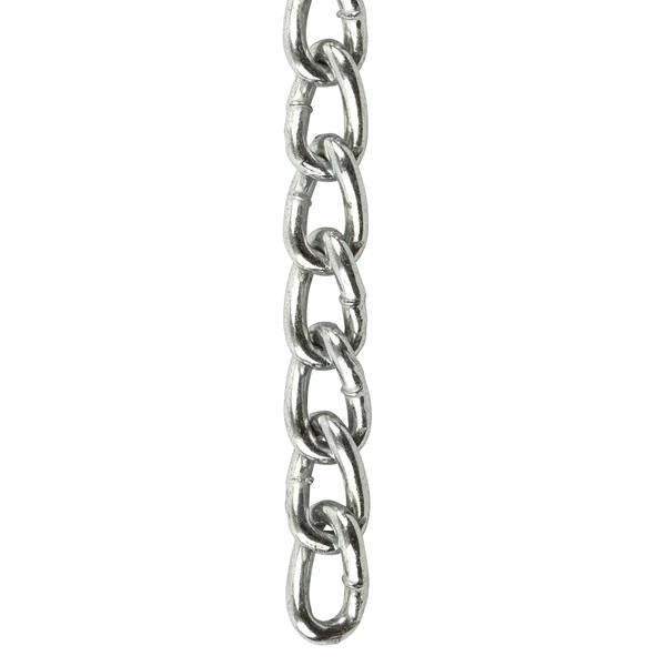 1.6mm x 9mm x 2.5m Zinc Plated Gourmette Dog Chain Long Link Chain Zinc Plated