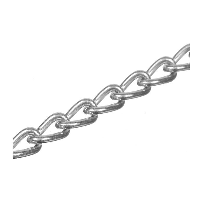 1.6mm x 9mm x 2.5m Zinc Plated Gourmette Dog Chain Long Link Chain Zinc Plated