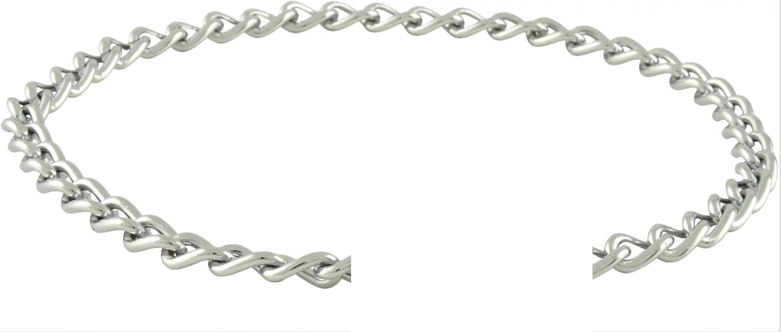 1.6mm x 9mm x 2.5m Zinc Plated Gourmette Dog Chain Long Link Chain Zinc Plated