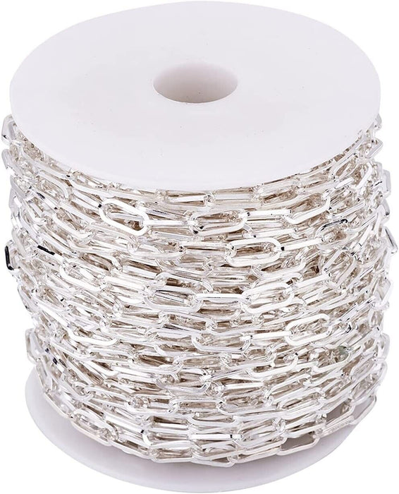 3.0mm x 35mm x 2.5m Copper/Black/Nickel Paperclip Chains Oval Link Cable Chains