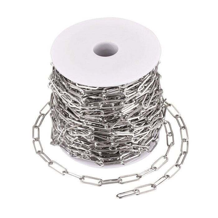 3.0mm x 35mm x 2.5m Copper/Black/Nickel Paperclip Chains Oval Link Cable Chains