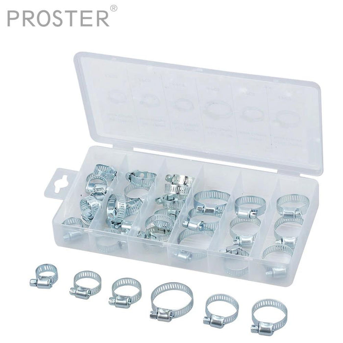 Force pro 40 Pcs Hose Clamp Assortment Professional Industry Tool 6-38mm