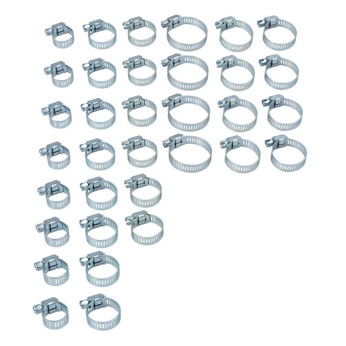 Force pro 40 Pcs Hose Clamp Assortment Professional Industry Tool 6-38mm