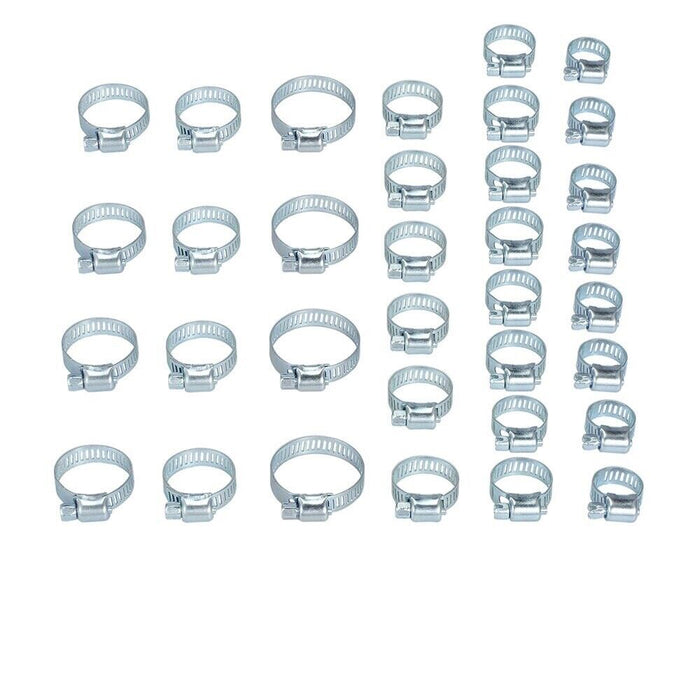 Force pro 40 Pcs Hose Clamp Assortment Professional Industry Tool 6-38mm