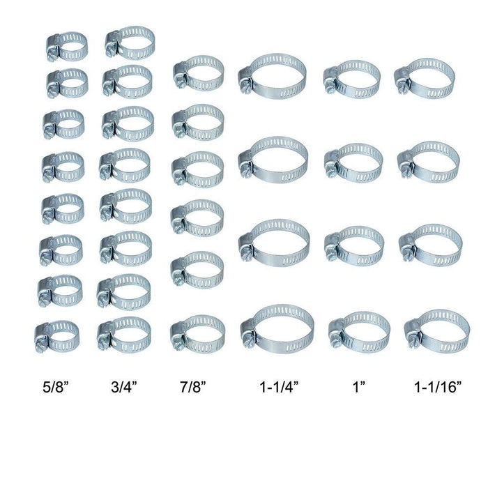 Force pro 40 Pcs Hose Clamp Assortment Professional Industry Tool 6-38mm
