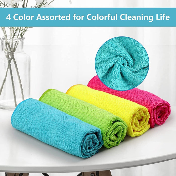 10PCS Microfiber Cleaning Cloth Strong Decontamination Towel Easy Clean Wipes