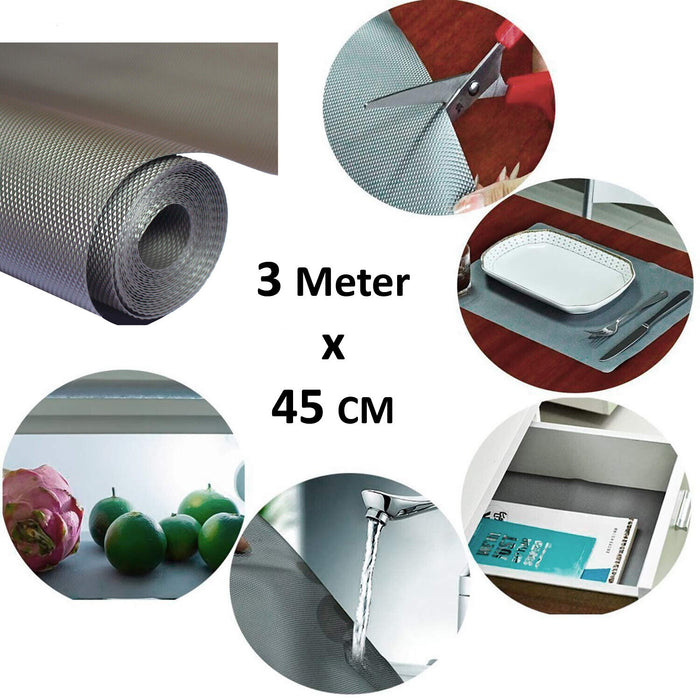 2m Anti Non Slip Grip Mat Underlay Liner Kitchen Carpet Drawer Cabinet Car Bulk