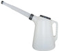 1/2/5L Oil Measuring Jug Plastic Flexi Spout & Lid For Pouring Oil Petrol Diesel - FISHER DISCOUNT