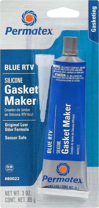 Permatex For RTV Silicone Gasket Maker Sensor Safe Blue 3 oz. Tube - 80022