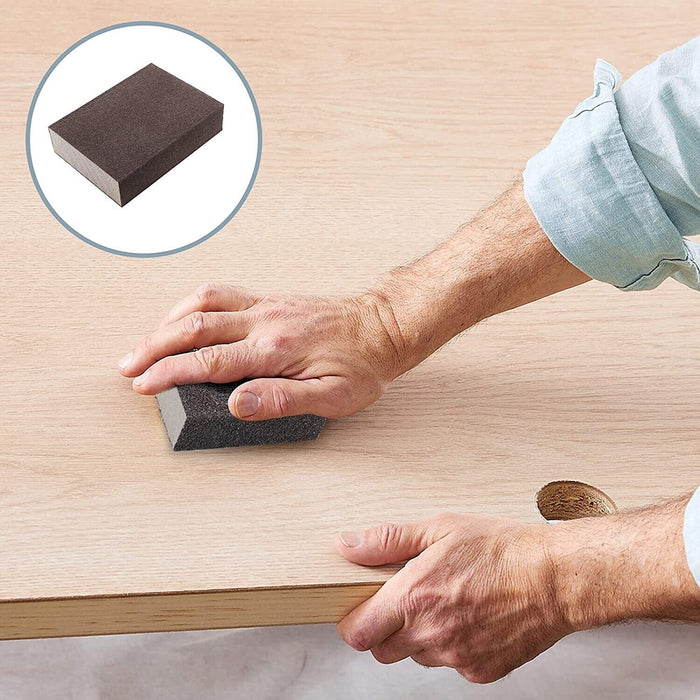 3PC Foam Sanding Blocks Abrasive Grinding Polishing Sandpaper Sponge Pad