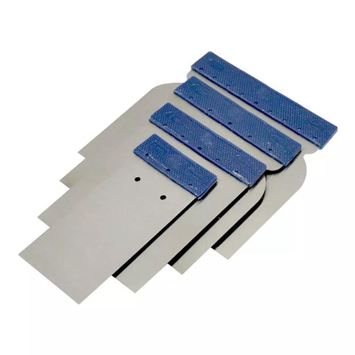 2SPRAY Body Filler Metal Applicators Set of 4 - Steel Spreaders - Panel Beater - FISHER DISCOUNT