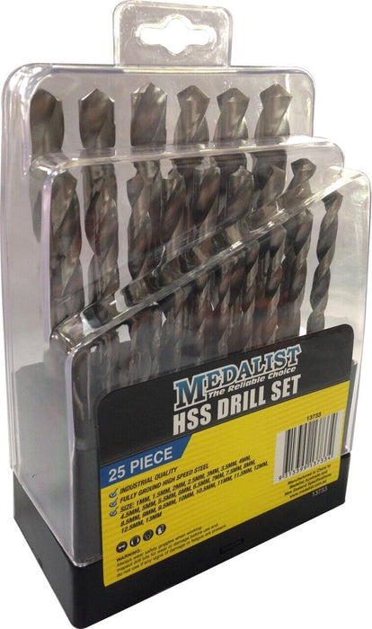 25pcs/set HSS Cobalt Fully Ground Jobber Drills 135 deg split Point 1-13mmx0.5mm