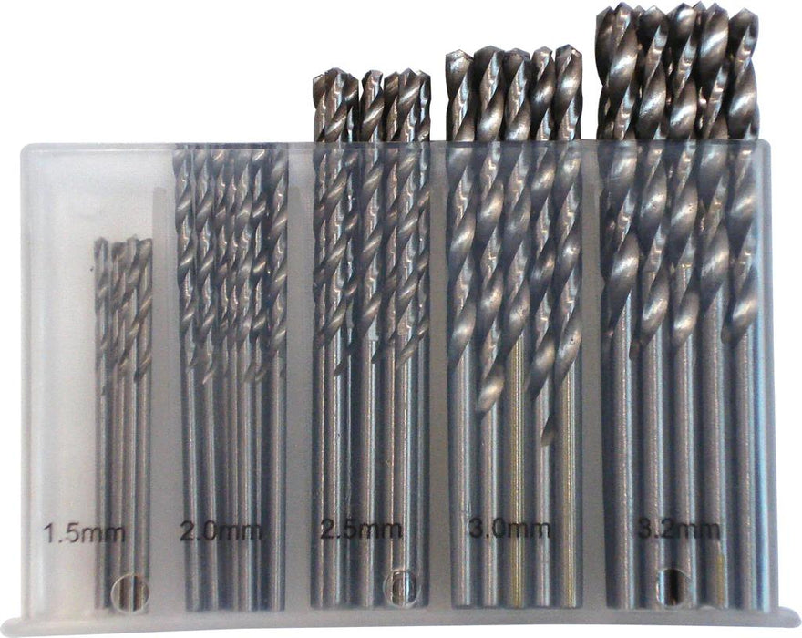 HSS Drill Bits 1.5mm 2.0mm 2.5mm 3.0mm 3.2mm Individually or full 50 PC Set Bit