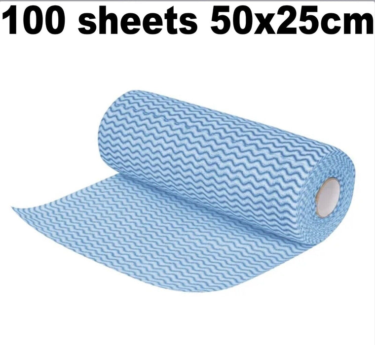 Heavy Duty Kitchen Cleaning Wipes Roll Food Service Cloth Chux Blue Supplies