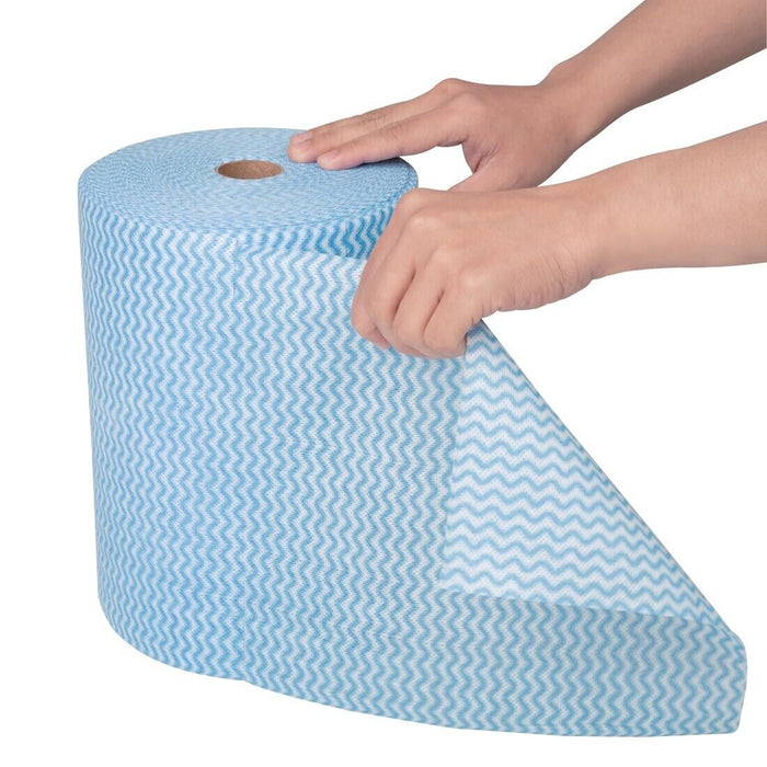 Heavy Duty Kitchen Cleaning Wipes Roll Food Service Cloth Chux Blue Supplies