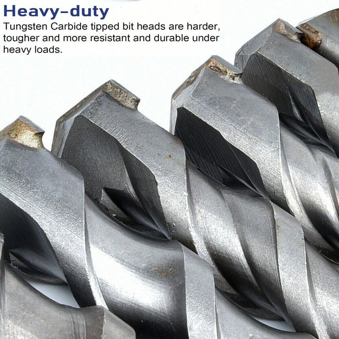 MASONRY DRILL BIT BRICK CONCRETE SDS PLUS HAMMER YG8 TUNGSTEN CARBIDE TIP 5-25mm - FISHER DISCOUNT