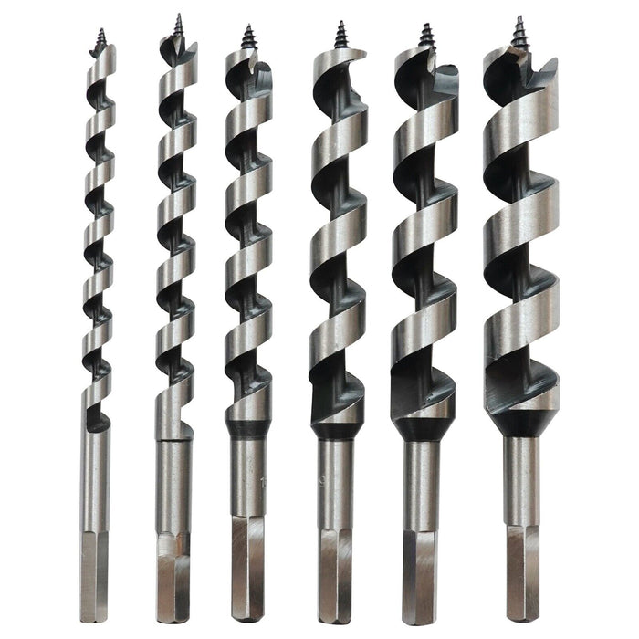 6-25mm x 215mm-400mm AUGER WOOD BORING DRILL BIT SHANK CARPENTRY TIMBER TWIST - FISHER DISCOUNT