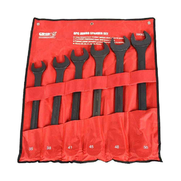 6Pc jumbo Spanner Set  Imperial Combination Open End Ring 35,38,41,45,48,50mm