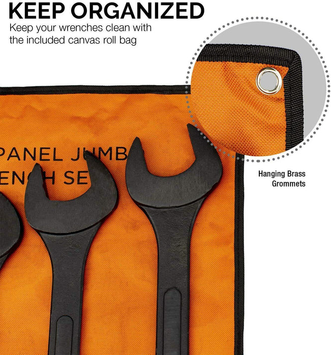 6Pc jumbo Spanner Set  Imperial Combination Open End Ring 35,38,41,45,48,50mm