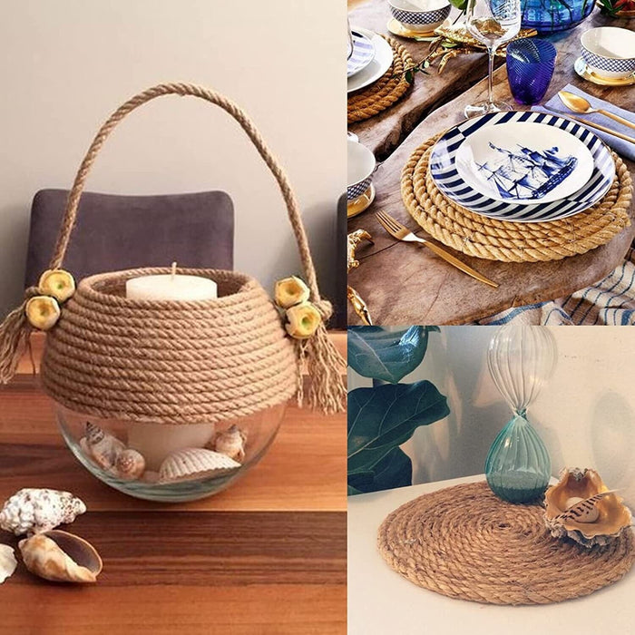 5-10MM  Sisal Rope Natural Jute Hemp Manila Twine String Cord Scratching DIY Art