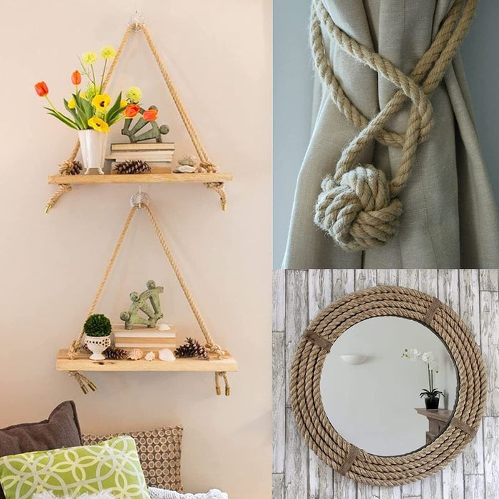 5-10MM  Sisal Rope Natural Jute Hemp Manila Twine String Cord Scratching DIY Art