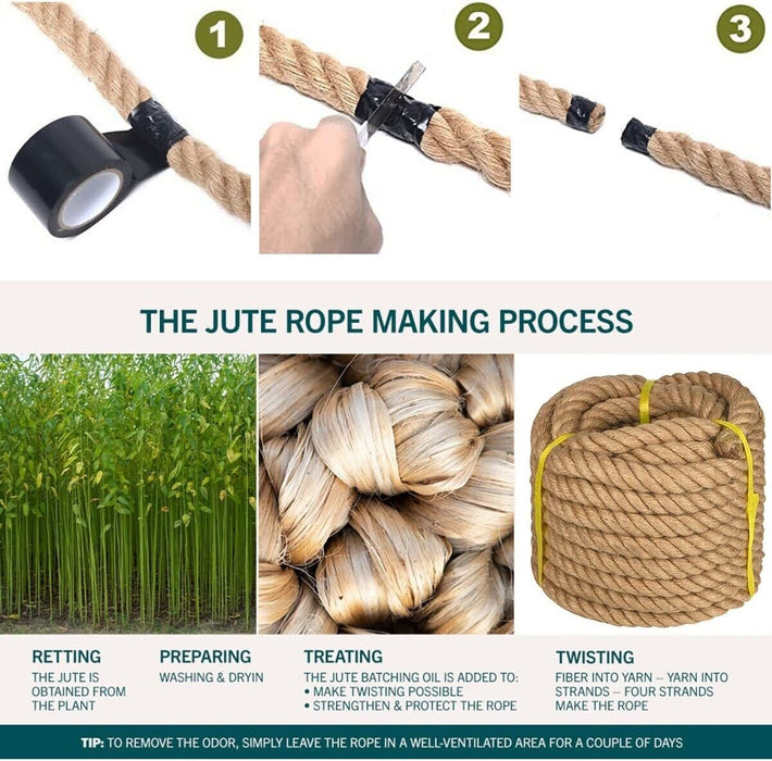 5-10MM  Sisal Rope Natural Jute Hemp Manila Twine String Cord Scratching DIY Art