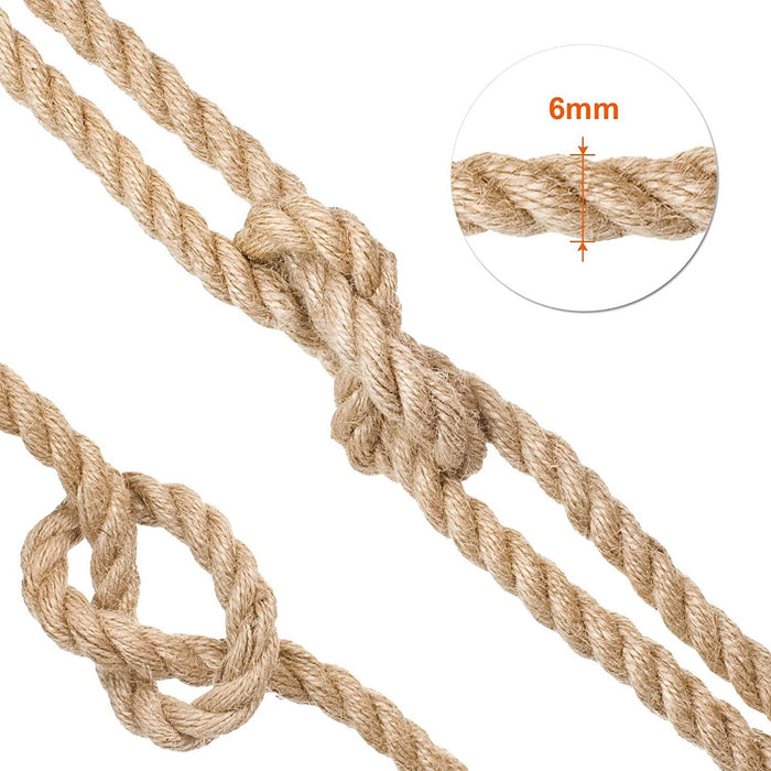 5-10MM  Sisal Rope Natural Jute Hemp Manila Twine String Cord Scratching DIY Art