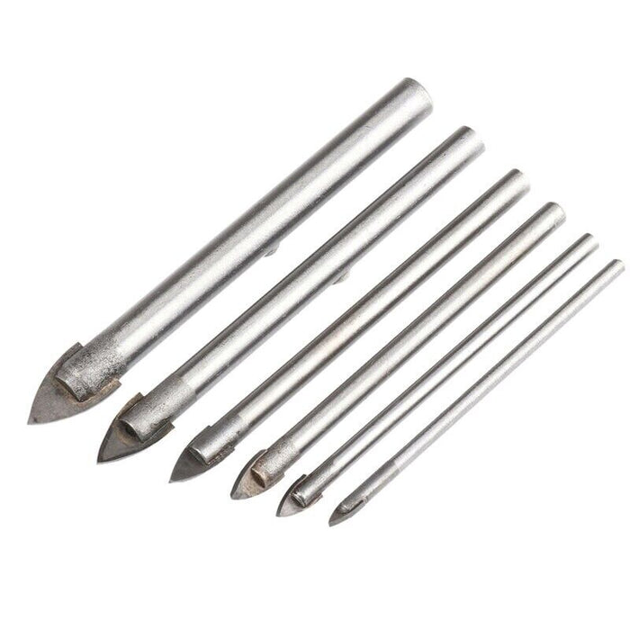 5PCS 4/5/6/8/10mm Titanium Ceramic Tile Glass Drill Bit Cross Spear Head Set