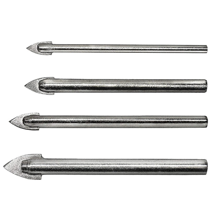 5PCS 4/5/6/8/10mm Titanium Ceramic Tile Glass Drill Bit Cross Spear Head Set