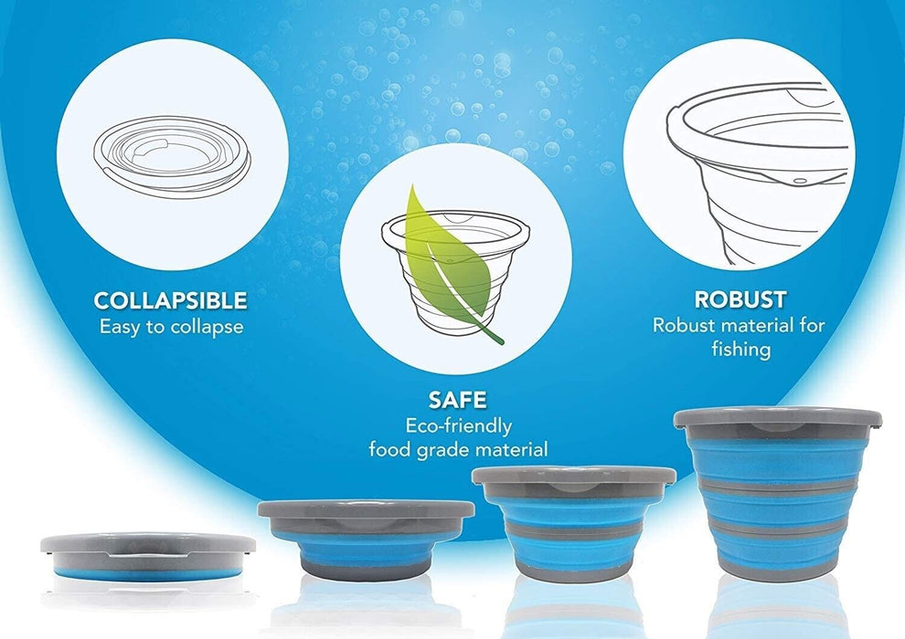 Home Master Collapsible 10L Bucket Space Saver Laundry Cleaning