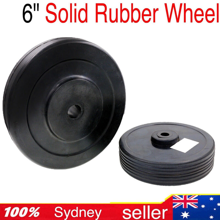 Force pro Jockey Wheel 6" 150mm Solid Rubber Wheel Caravan Motorhome Trailer - FISHER DISCOUNT