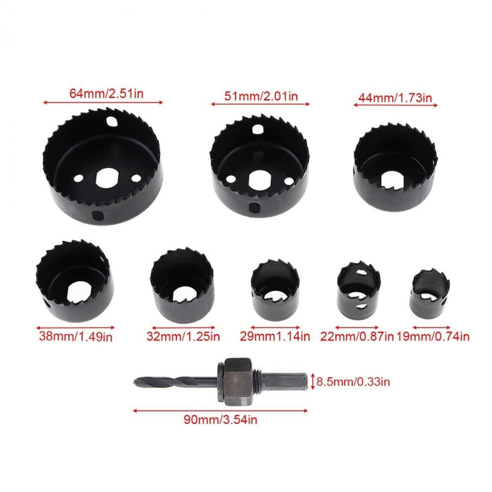 11PC Hole saw holesaw kit cutting wood plaster 19 22 30 32 38 44 54 64mm