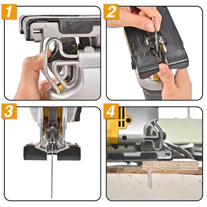 Force proT-shank Jig Saw Blades Set Wood Plastic Metal Sheet Cutting BIM HSS HCS