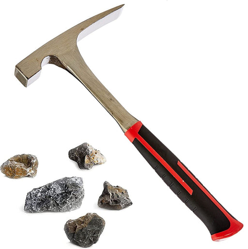 Geological Rock Pick Brick Hammer Flat Mouth Prospecting Gold Shock Reduction AU - FISHER DISCOUNT