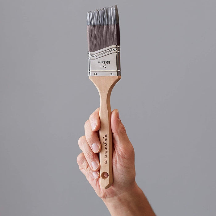 4 x Paint Brush Soft Nylon 4-Sizes Set Bristles Flat Painting Art Supplies Home