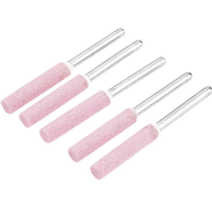 6PCChainsaw Sharpener Burr Grinding Stone File Chain Part Sharpening 4/4.8/5.5mm