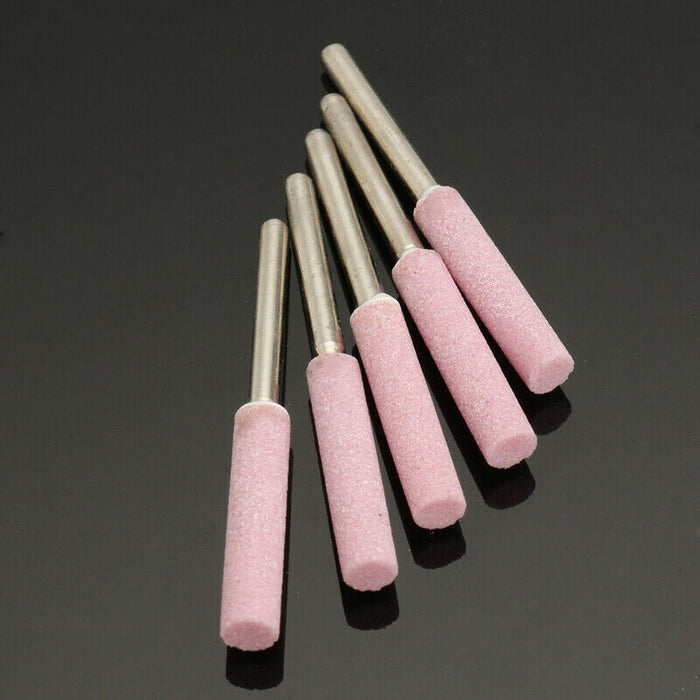 6PCChainsaw Sharpener Burr Grinding Stone File Chain Part Sharpening 4/4.8/5.5mm