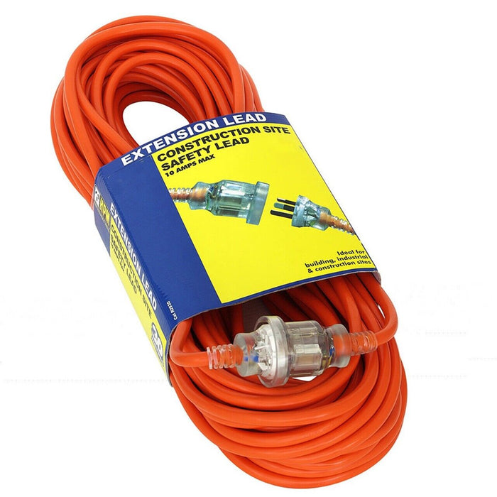 Force pro240V/2400W 3-Pin Extension Power 6m Cable Lead 10Amp AC Plug Cord Black