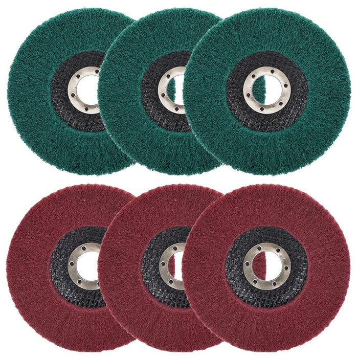 3PC 4/5" Nylon Fiber Flap Polishing Discs Buffing Wheel Scouring Pad 120/240# AU