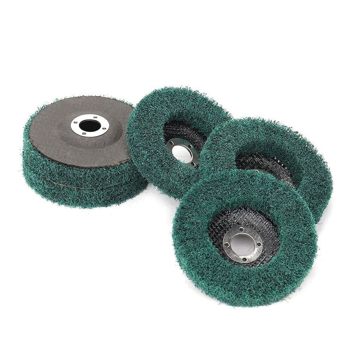 3PC 4/5" Nylon Fiber Flap Polishing Discs Buffing Wheel Scouring Pad 120/240# AU