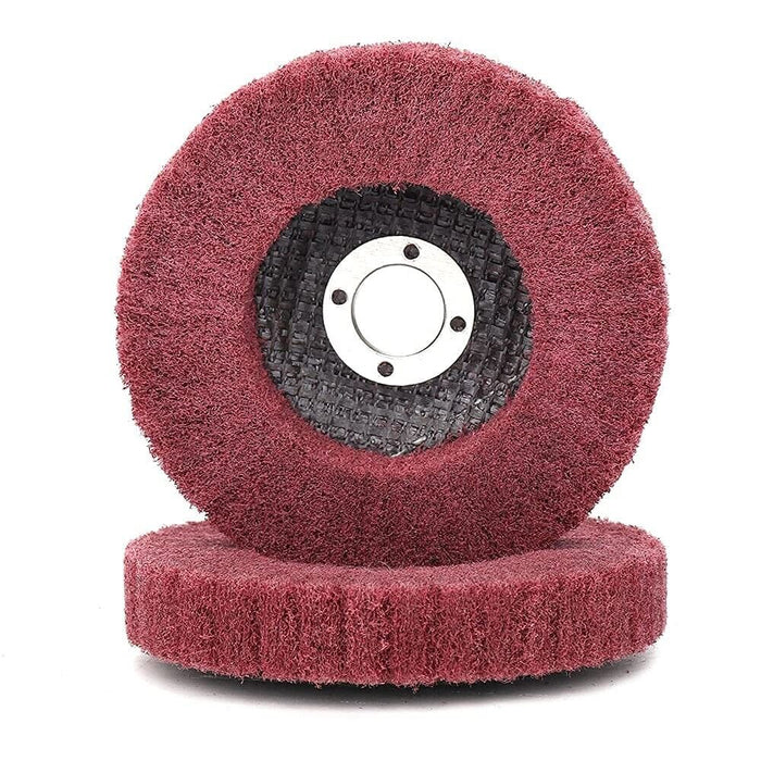 3PC 4/5" Nylon Fiber Flap Polishing Discs Buffing Wheel Scouring Pad 120/240# AU