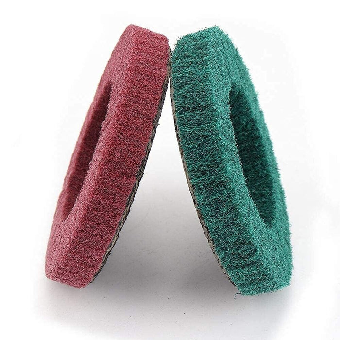 3PC 4/5" Nylon Fiber Flap Polishing Discs Buffing Wheel Scouring Pad 120/240# AU