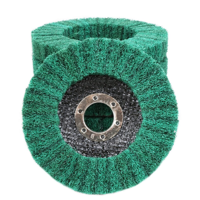 3PC 4/5" Nylon Fiber Flap Polishing Discs Buffing Wheel Scouring Pad 120/240# AU