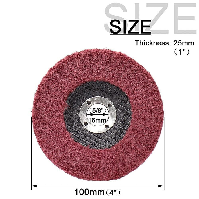 3PC 4/5" Nylon Fiber Flap Polishing Discs Buffing Wheel Scouring Pad 120/240# AU